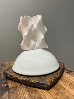 SOLD - HST Double Vase on Rusty Base